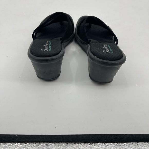 SKECHERS WOMENS PLATFORM MULES. SIZE 9, BLACK, VERY GOOD PREOWNED CONDIT… - Picture 3 of 6